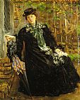 Lovis Corinth Canvas Paintings - In a Black Coat